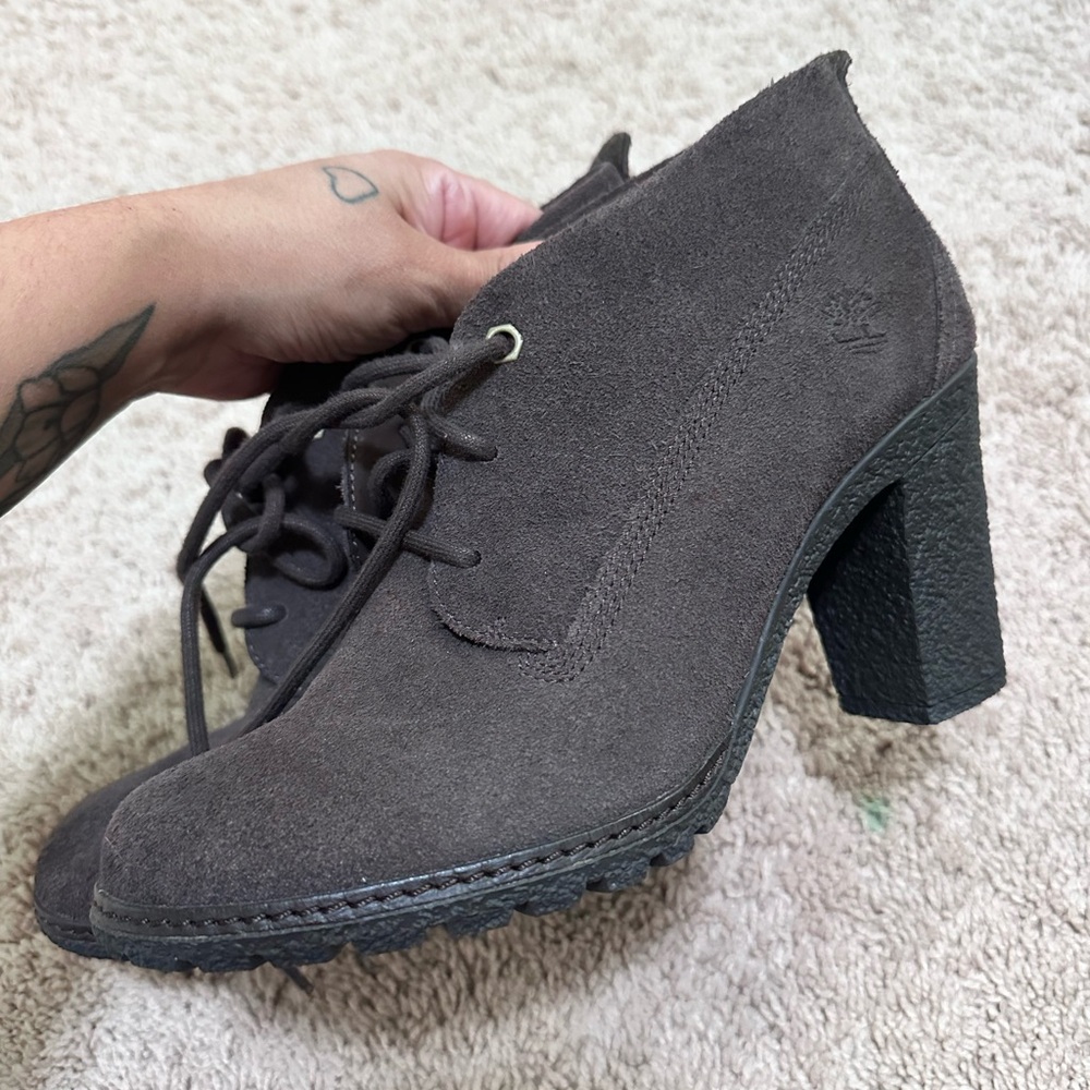 Timberland Dark Brown Heeled Boots